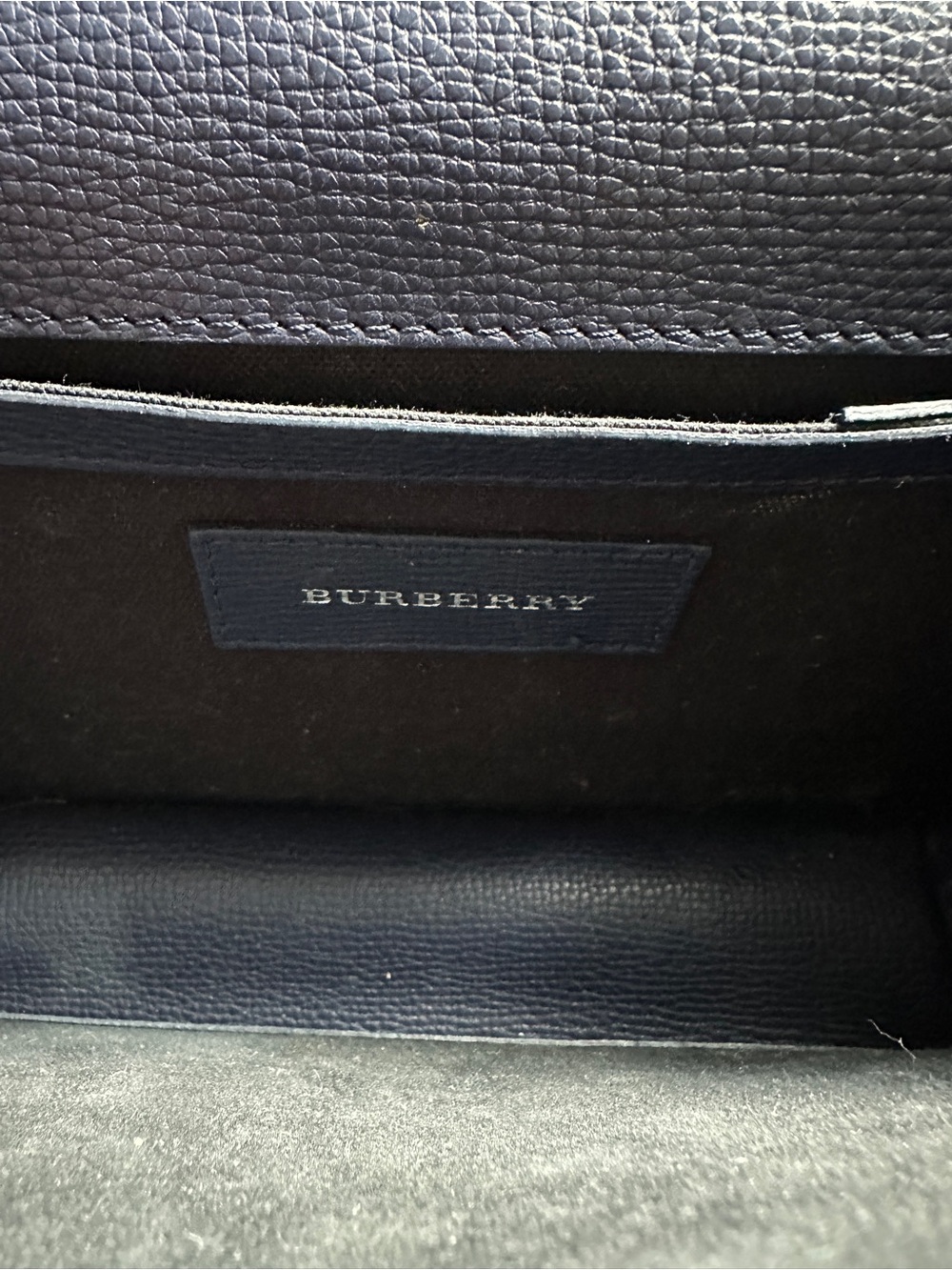 Burberry Navy & Vintage Check Crossbody Shoulder Bag - Picture 2 of 3